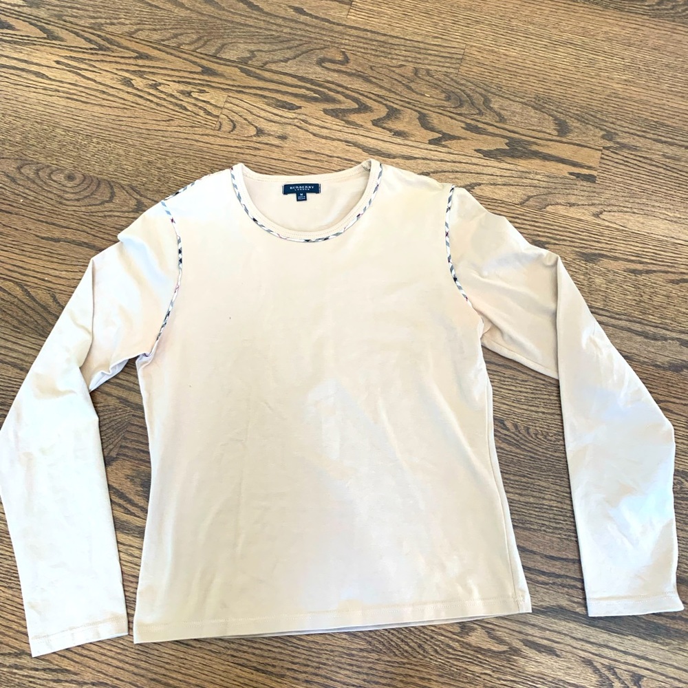 Burberry Women's Long Sleeved Shirt with Check Seams
